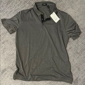Theory Gray Polo Shirt Classic Design